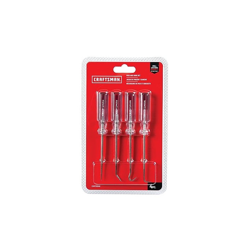 CRAFTSMAN Screwdriver Set, Pick & Hook, Acetate Handle, 4 Piece