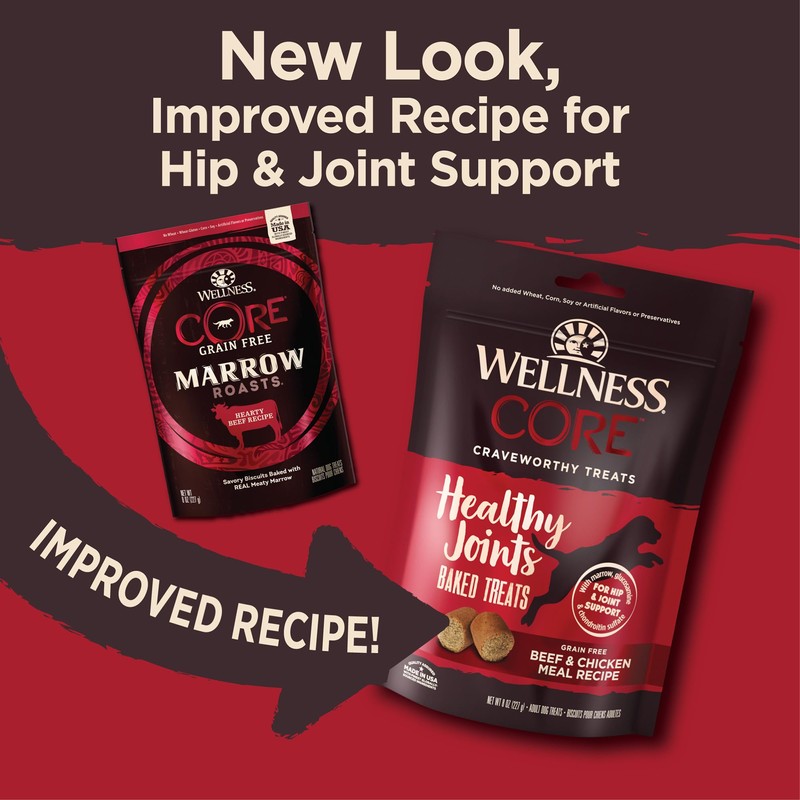 Wellness CORE Healthy Joints Dog Treats, Natural, Grain Free, 8