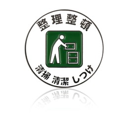 C0080 Badge Organization, 5S Exercise, Pin Badge, Pin, 0.8 inch (2 cm) Diameter, Metal, Lapel Pin, Zinc