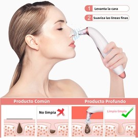 Removedor de Espinillas, Limpiador de Poros USB Recargable con Pantalla LED, 6 Sondas de Succin y 3 Modos, Extractor de Puntos Negros Electrico, Succionador de Puntos Negros con 4Pcs Acn Kit, Maquina Limpiadora de Poros Aspiradora para Cuidado de Cara
