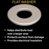 BCP Fasteners 100 Qty #8 Stainless Steel SAE Flat Finish