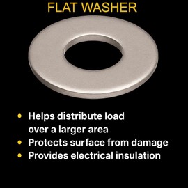 BCP Fasteners 100 Qty #8 Stainless Steel SAE Flat Finish Washers (BCP665)