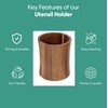The Pretty Turtle Bamboo Kitchen Counter Utensil Crock Holder Caddy