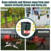 Qualirey Solar Sound and Light Alarm Motion Sensor 129db Outdoor