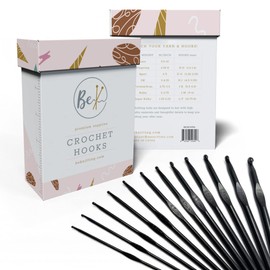 BeKnitting かぎ針フック/ニードルセット 12個 クラフト用品 | ギフトボックス | 母の日 | 初心者 | 編み物 | 高品質アルミニウム