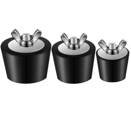 3 Pcs Pool Plugs 1" to 2" Stainless Steel Bolts, Heavy Duty Rubber Winter Expansion Plugs for Above Ground Pool Return Line (1 Inch,1.25 Inch,1.5 Inch)