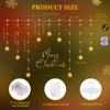 Marchpower 9 Stars Curtain Lights Warm White, IP65 Battery Operated