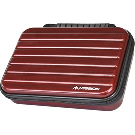 Mission Darts W246 ABS-4 | Darts Case with Metallic ABS, Deep Red