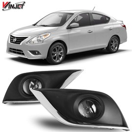 Winjet OEM Series for [2015 2016 2017 2018 2019 Nissan Versa] Driving Fog Lights + Switch + Wiring Kit