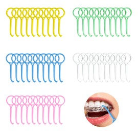 XNIVUIS 40 Pcs Aligner Removal Tool, Retainer Remover Tool Invisible Braces Remover Tool Braces Removal Hook, Removal Tool for Invisible Braces for Oral Care, Tooth Cleaning (Colourful)