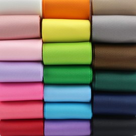 Midi Ribbon Grosgrain Ribbon 1 inch Ribbon 20 Solid Color Ribbon Assortment, 1" X 2 Yard Each, Total 40 Yds Per Package, Wide Ribbon Thick Ribbon Fabric Ribbon Ribbons for Crafts Ribbons for Hair
