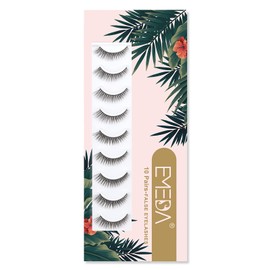EMEDA Natural False Eyelashes, Cat Wing Fake Lashes, 3D Soft and Fluffy False Eyelashes, Black Stripes, Dorisue Natural Eyelashes, 10 Pairs (Sk 17)