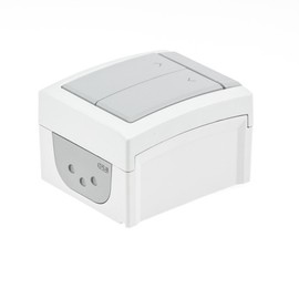 Surface-Mounted Blind Switch for Wet Rooms IP54 Model Pacific Grey