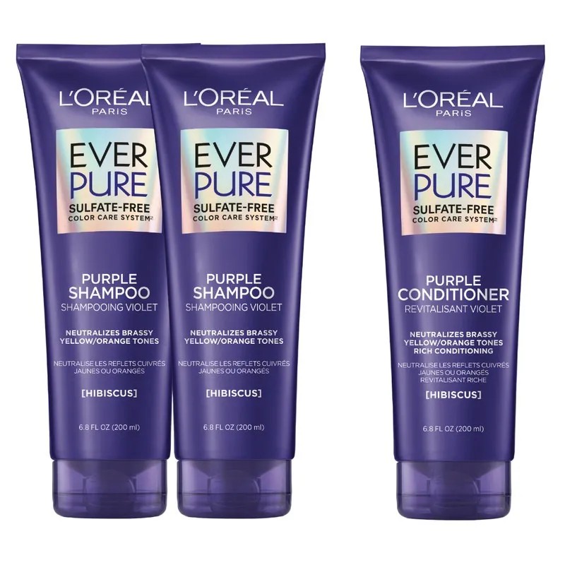 Kit Shampoo y Acondicionador L'oréal Paris Ever Pure Purple