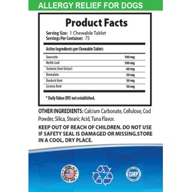 HAPPY PET VITAMINS LLC Dog Itch Powder - Dog Allergy Relief - Immune Booster - Itch Relief - Skin Soother - Treats - Dog Turmeric Supplement - 2 Bottles (150 Chewable Tabs)