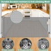 55 Inch Retractable Dog Gate Outdoor Scratch-Resistant Mesh Baby Gate
