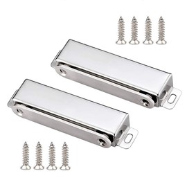YUQI® Strong Magnetic Catch, Stainless Steel Magnetic Catch Latch, Door Clasp, Magnetic Door Catch for Furniture Door, Cupboard Cupboard (2 Pack)