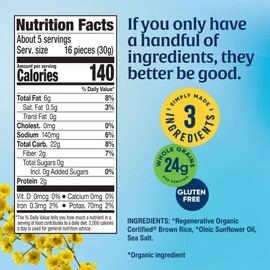 Lundberg Organic Rice Cake Minis, Original Sea Salt – Mini Rice Cakes, Healthy Snacks for Adults and Kids, Vegan Snacks, Gluten-Free, Healthy Food for Snacking & Dipping, 5 Oz