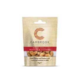 Cambrook Baked Sweet Chilli Peanuts & Cashews 45g (Pack of 24)