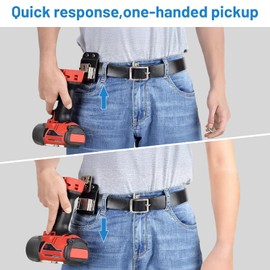 DBREAKS Drill Tool Holster, Belt Holder for Drill for Tool Belt, Robust Drill Clip 304 Stainless Steel, Drill Holder for Tool Belt, for Cordless Drill, Impact Wrench, Nailer, Tape Measure