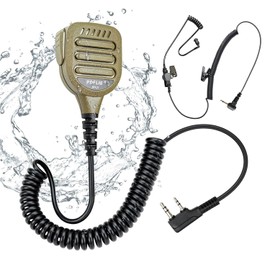 bpr40 - Micrófono de hombro con cable reforzado de 3,5 mm para Motorola rmu2080d rdu4100 bpr 40 dtr700 rmv2080 cp200 (IP65 resistente al agua) (1)