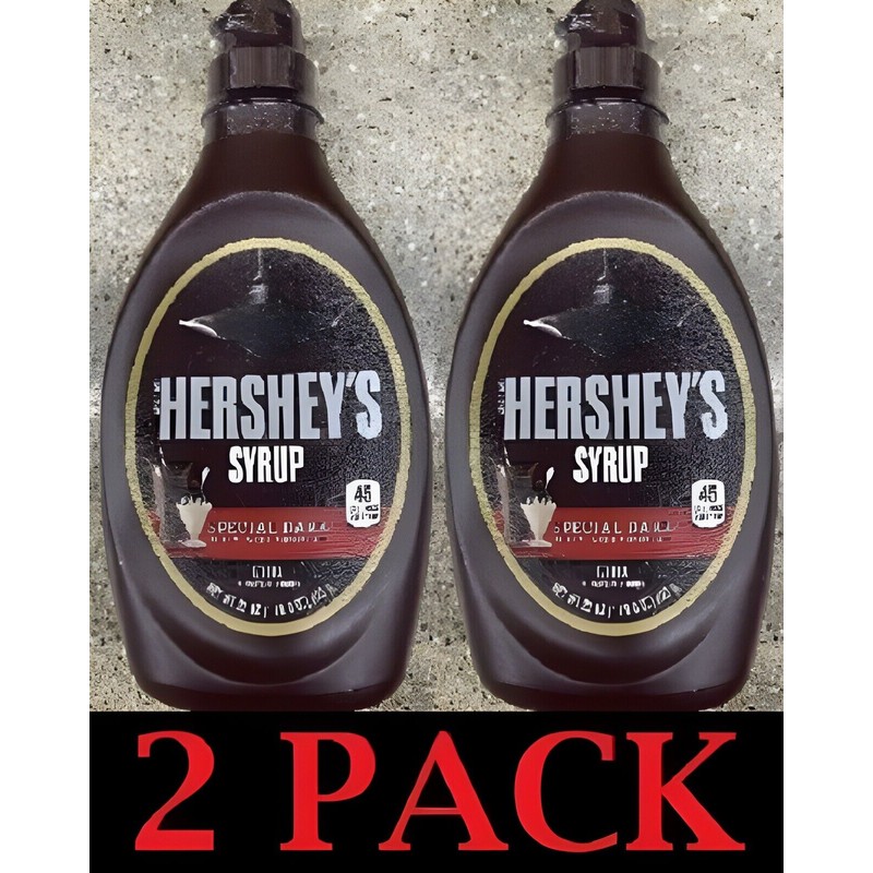 Hershey 2x Hershey's SPECIAL DARK Mildly Sweet CHOCOLATE Syrup 22