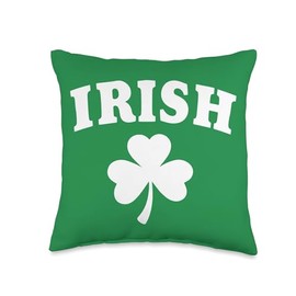 Irish Shamrock St. Patrick's Day Proud Saint Paddy's Ireland Throw Pillow