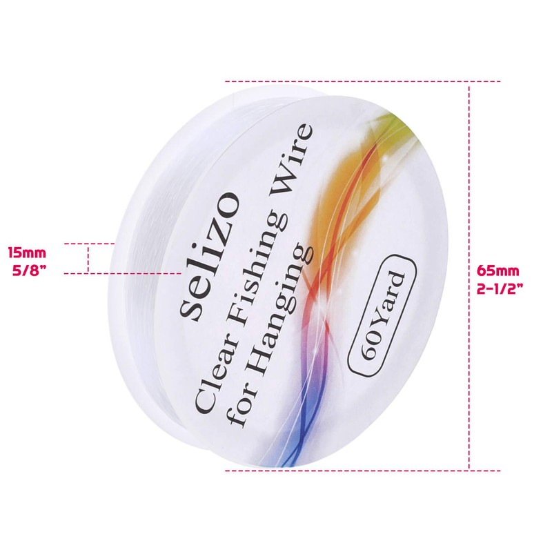 Fishing Wire, Selizo 3Pcs Clear Fishing Line Jewelry String Invisible