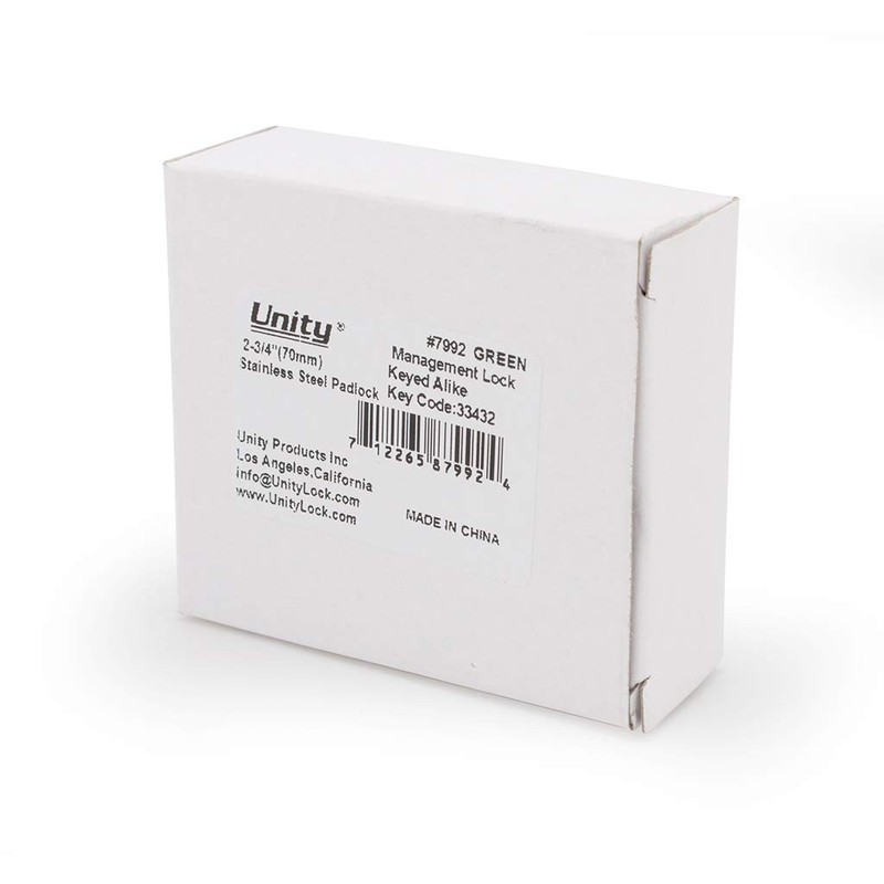 Unity Same Keyed Green Disc Padlock 2-3/4" (70mm) Premium self