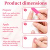 60 Pcs White French Tip Press on Nail, 15 Sizes