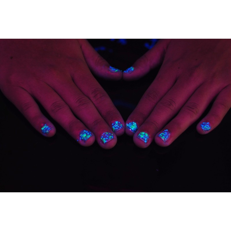 DIRECTGLOW LLC Get Glowing- Custom-Blended UV Blacklight Reactive Glitter Nail