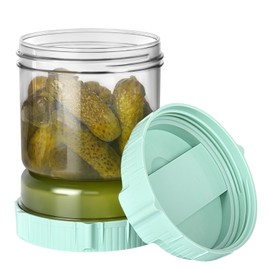 VINATO Cucumber Jar to Turn Over | Fermenting Jar with Strainer & Reverse System | Kimchi Container, Sourdough Glass, Dishwasher Safe | For Vegetables & Spices (1.5 L)