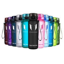 Super Sparrow Drinking Bottle - Tritan Water Bottle - 350 ml & 500 ml & 750 ml & 1000 ml - BPA-Free - Ideal Sports Bottle - Quick Water Flow, Sport, Water, Bike, black