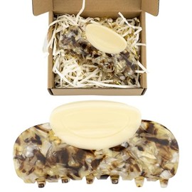 COZYISLE Large Claw Clips for Thick Hair for Women Girls Jumbo Acetate Hair Catch Barrettes Strong Hold French Designed Hair Jaw Clamps for Thick Long Hair (Yellow)