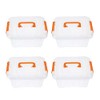 CHILDWEET 4pcs Desktop Storage Box with Handle Versatile Makeup Organizer