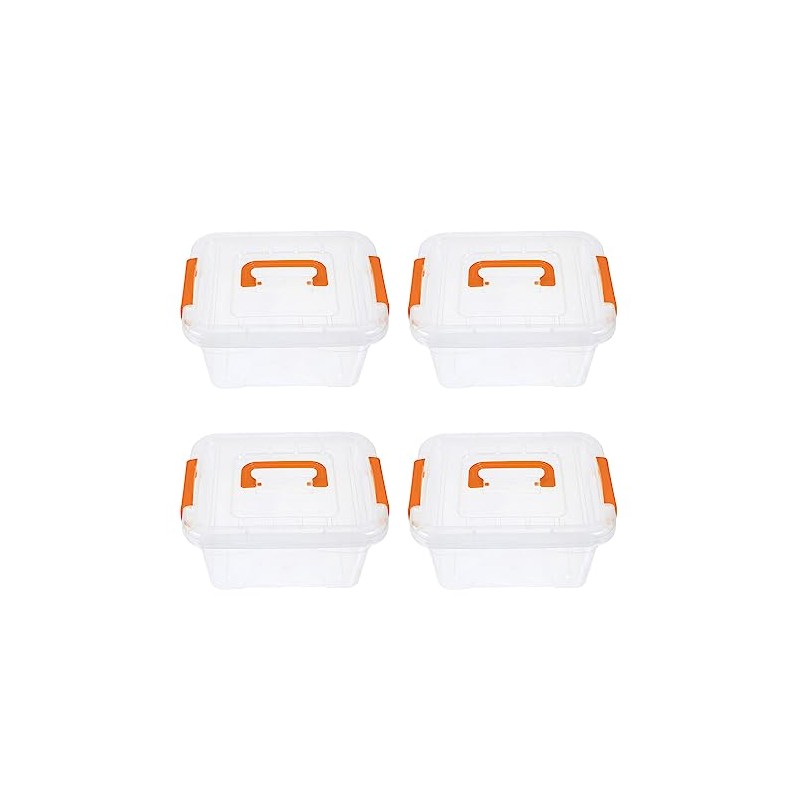 CHILDWEET 4pcs Desktop Storage Box with Handle Versatile Makeup Organizer