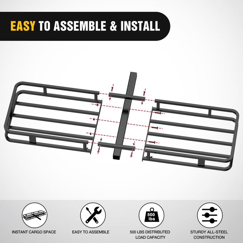 Nilight 53" X 19" X 4" Hitch Cargo Carrier Fits