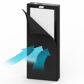 CFKREYA 4 Pack True HEPA Replacement Filter Compatible with VEVA 8000 Elite Pro Series Air Purifier, 4 HEPA Filters