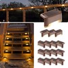 GIGALUMI Led Solar Deck Lights, 16 Pack Waterproof for Outdoor
