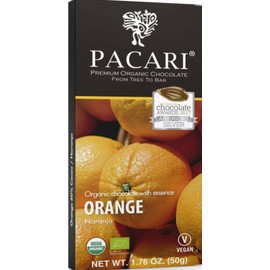 Pacari Orange Chocolate Bar - 1.76 oz. - 50 g.