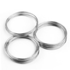 COHEALI 3pcs Silver Plated Memory Wire for Bracelet Making Beading Wire for Jewelry for Beads and Charm Bracelets