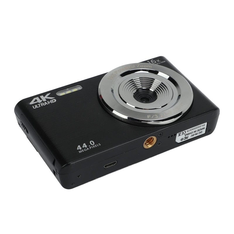 Digital Camera, 4K 44MP 16X Digital Zoom Point and Shoot