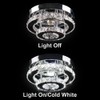 Cainjiazh Mini Chandelier LED Crystal Ceiling Light 2 Layers Flush