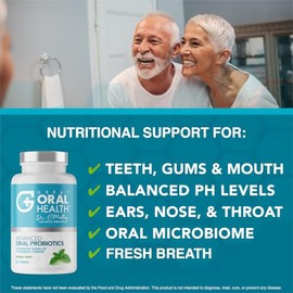 Great Oral Health Advanced Probiotics Tabletas Menta Fresca Mezcla Patente Hecho Usa