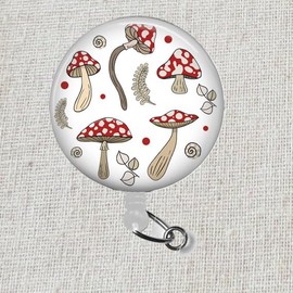 Boho Mystical Mushroom Badge Reel, Mushroom Lover Badge Reel, Grow Your Own Way Badge Holder, Boho Nurse Badge Reels, Cute Gifts for Students