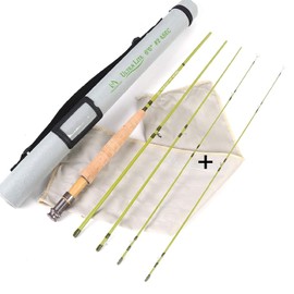 Maxcatch Ultra-Lite Fly Rod for Stream River Panfish/Trout Fishing 1/2/3 Weight and Combo Set Available (Ultra-lite Fly Rod+ A Spare Tip Section, 6'6'' 2wt 4pcs)