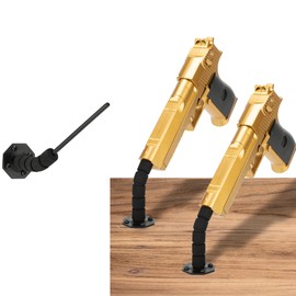 45 Degree Handgun Hanger, Pistol Accessories Concealed Storage Display Rack Solid Steel Gun Holder Universal Handgun Organizer for Safe Cabinetm, Works for Handguns .22 Cal and Larger (1 Pack)