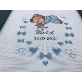 RIOLIS Counted Cross Stitch kit 1124 Boys Birth Announcement