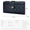 Vllcsla Wallet for Women Elegant PU Leather Long Purse, 15