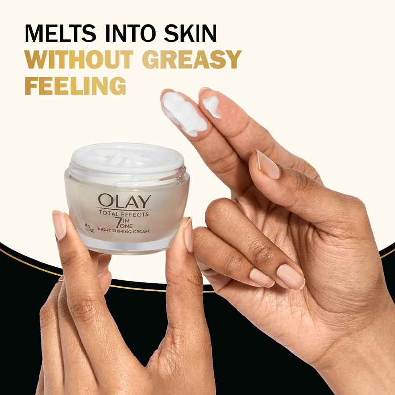 Olay Total Effects Night Firming Cream Face Moisturizer, 1.7 oz